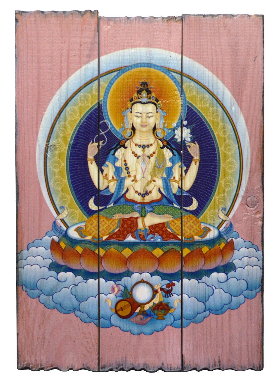 Изображение на досках Авалокитешвара (28 x 40 x 4 см), 28 x 40 x 4 см, Авалокитешвара 