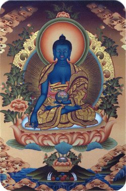 Наклейка "Будда Медицины" (№3) (5 x 7,5 см)