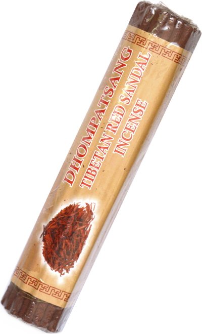 Благовоние Dhompatsang Tibetan Red Sandal Incense / красный сандал, 50 палочек по 21 см