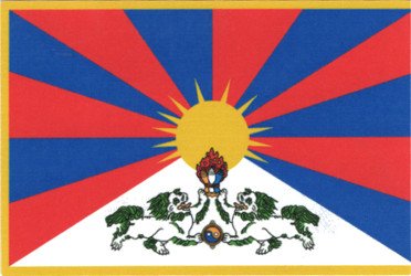 Наклейка "Тибетский флаг" (5 x 7,5 см)