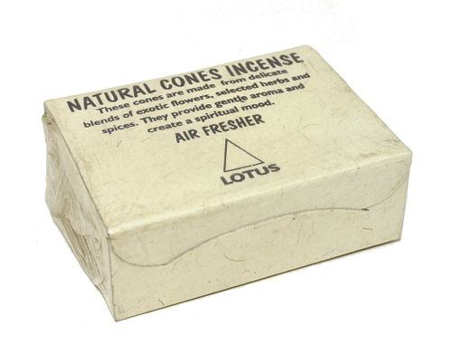 Natural Cones Incense "Lotus" (Натуральное конусное благовоние "Лотос"), 25 конусов по 3 см