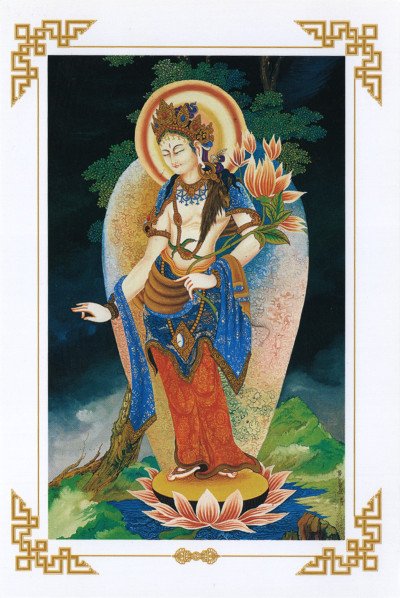 Открытка почтовая Падмапани Локешвара (11 х 16,5 см), 11 х 16,5 см