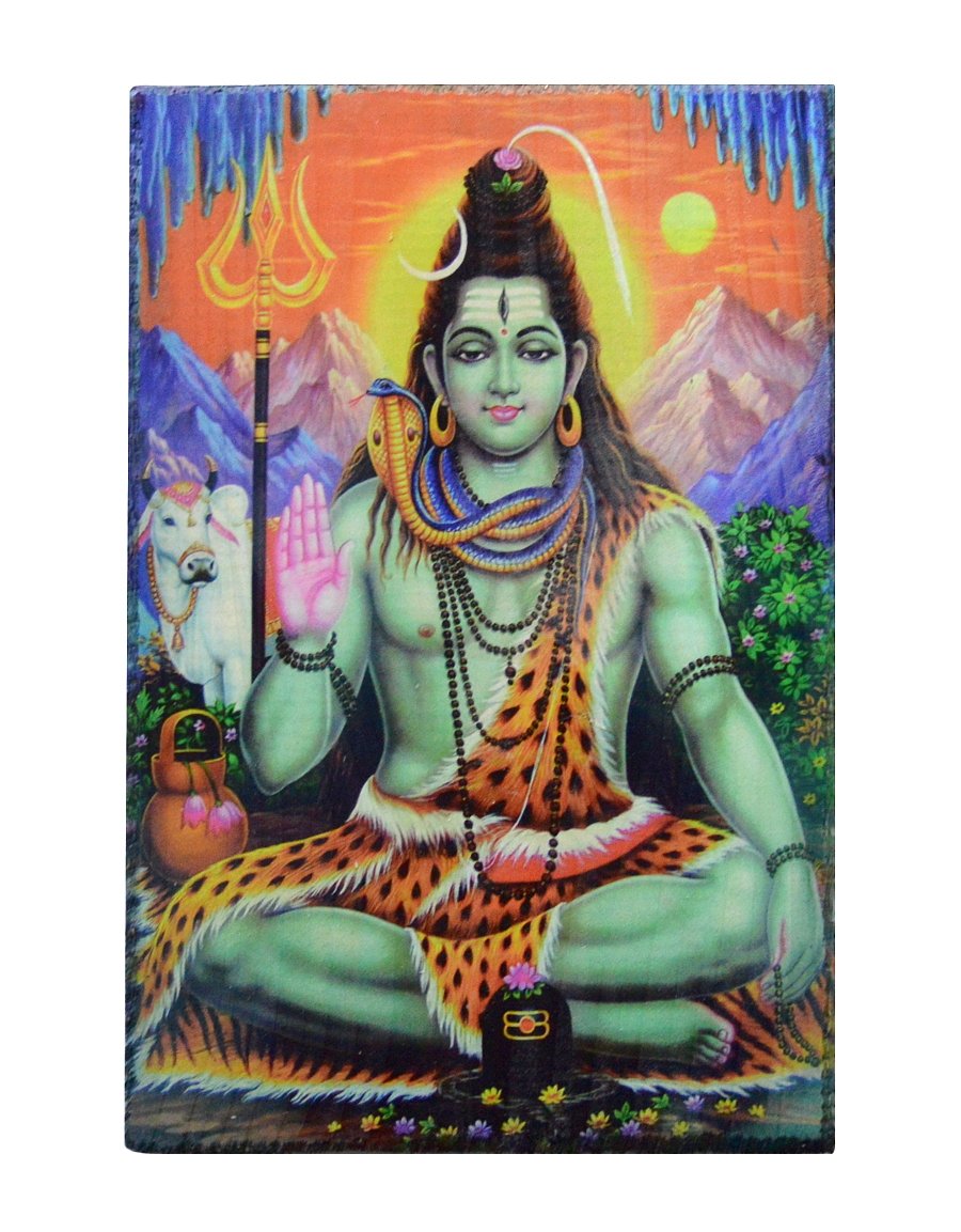 Купить Изображение на доске Шива (19 x 27 x 2 см) в интернет-магазине Ариаварта