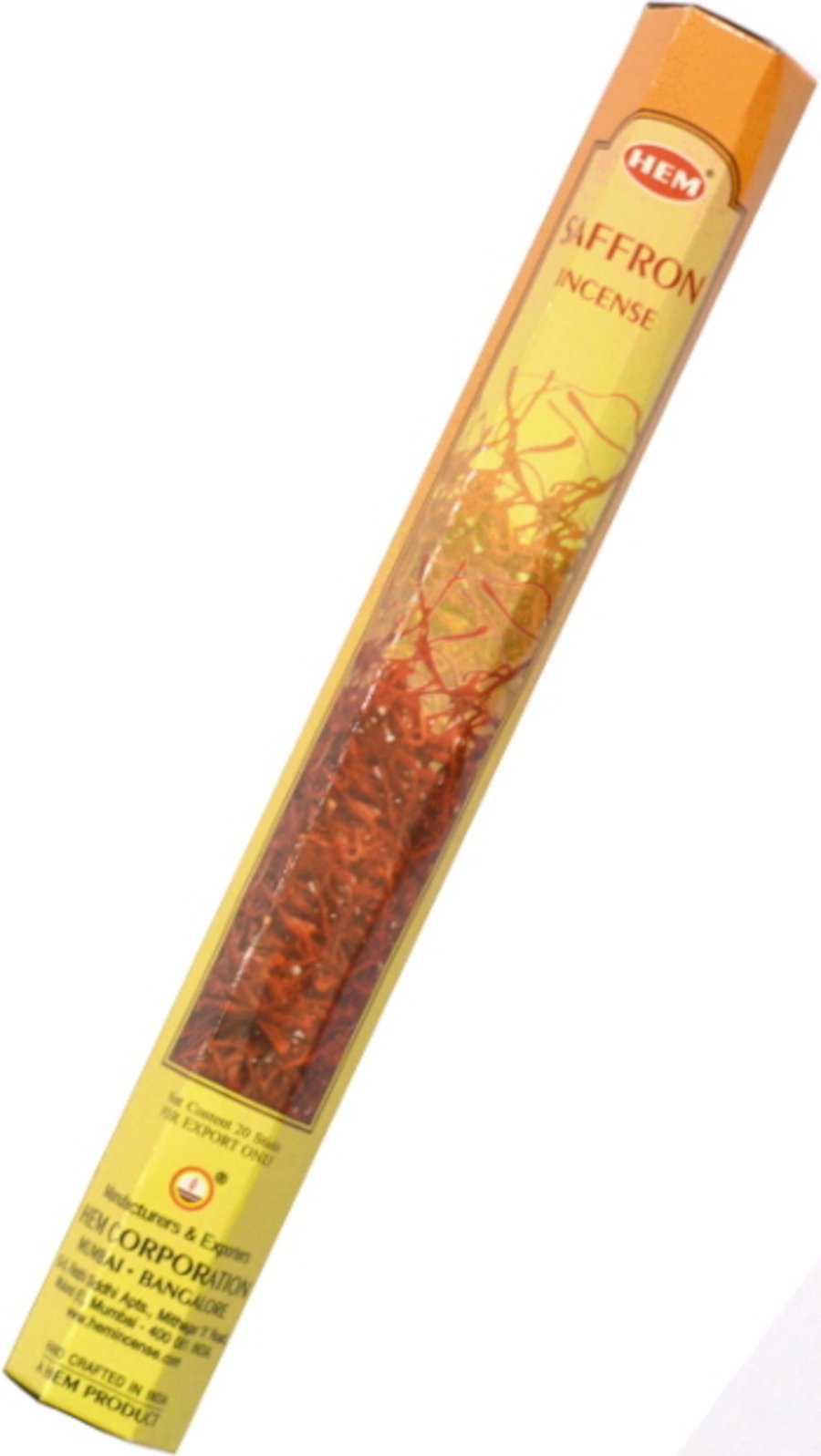 Купить Благовоние Saffron (Шафран), 20 палочек по 24 см в интернет-магазине Ариаварта