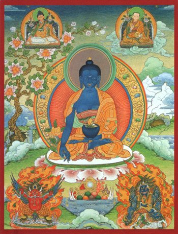 Открытка Будда Медицины (Манла) (8,5 x 11,5 см)