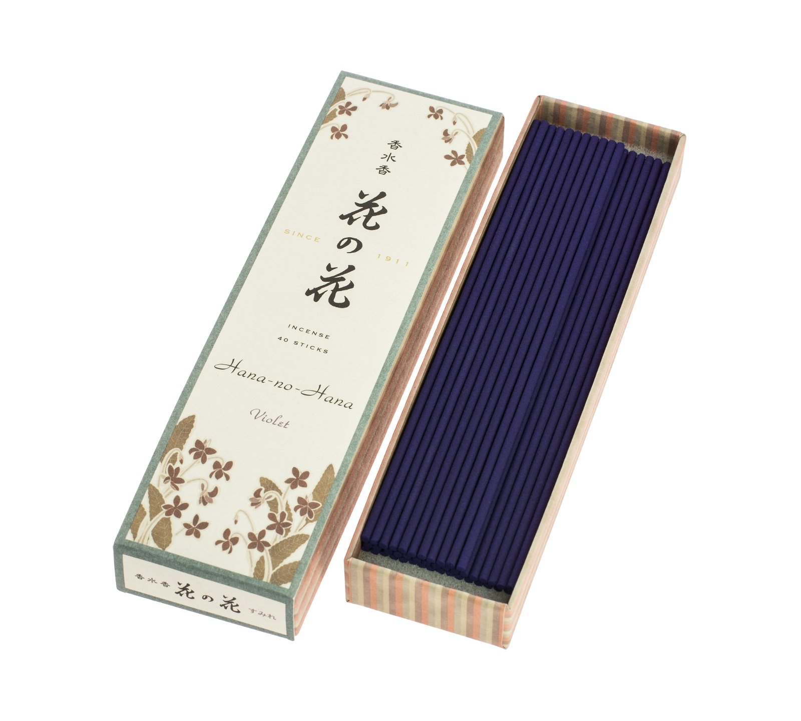 Купить Благовоние Hana-no-Hana Violet (фиалка), 40 палочек по 13,7 см в интернет-магазине Ариаварта