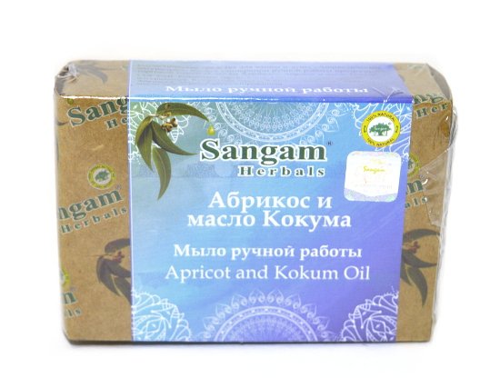 Мыло Sangam Herbals Абрикос и масло Кокума (100 г). 
