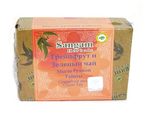 Мыло Sangam Herbals Грейпфрут и Зеленый чай (100 г)