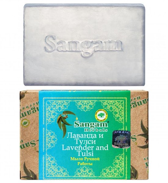 Мыло Sangam Herbals Лаванда и Тулси (100 г). 