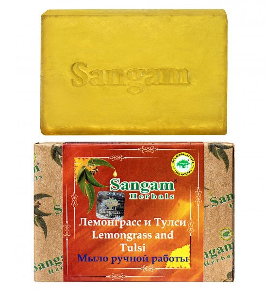 Купить Мыло Sangam Herbals Лемонграсс и Тулси (100 г) (уценка) в интернет-магазине #store#