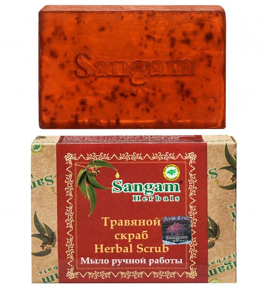 Купить Мыло Sangam Herbals Травяной скраб (100 г) в интернет-магазине #store#