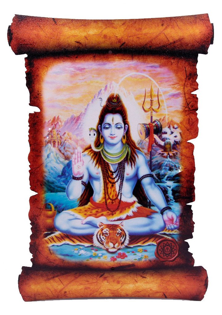 Купить Картина на стену в виде свитка Шива (27,5 x 40 см) в интернет-магазине Ариаварта