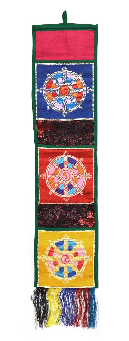 Настенное украшение с карманами Дхармачакры, 18 х 74 см