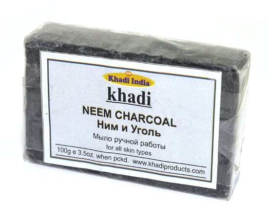 Купить Мыло ручной работы Khadi Ним и Уголь, 100 г в интернет-магазине Ариаварта