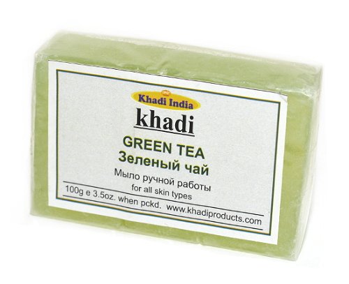 Мыло ручной работы Khadi Зеленый чай, 100 г