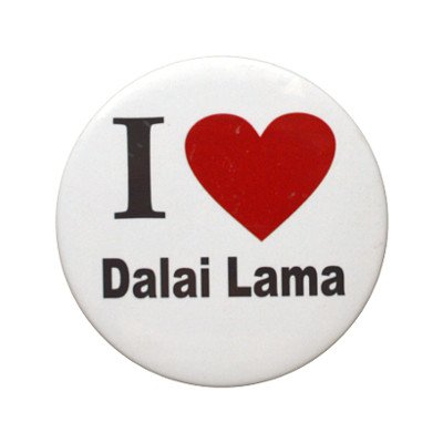 Значок "I love Dalai Lama", 5,5 см