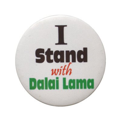 Значок "I stand with Dalai Lama", 5,5 см