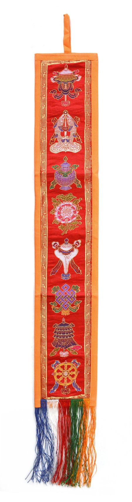 Настенное украшение с Драгоценными Символами (красный с оранжевой каймой, 12,5 x 69 см)