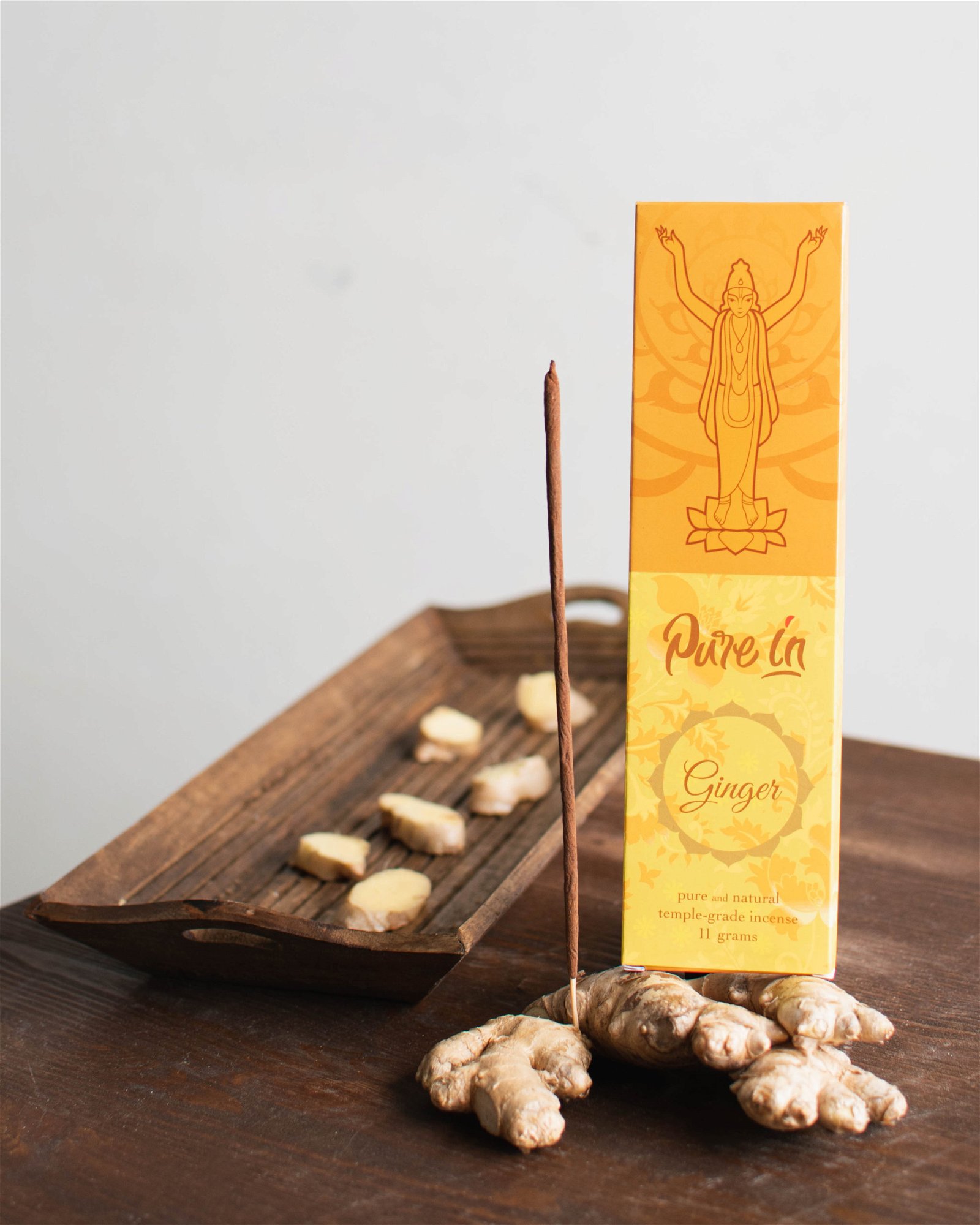 Купить Благовоние Ginger / Имбирь PURE-IN, 8-10 палочек по 20,5 см в интернет-магазине Ариаварта