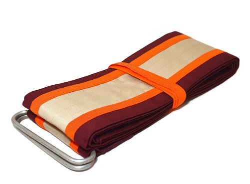 Пояс для медитации бордово-оранжевый (серая полоса, 230 х 12 см)