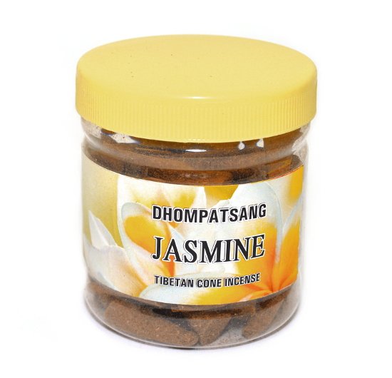 Благовоние конусное Dhompatsang Tibetan Jasmine Incense, 70 конусов по 3 см, Jasmine