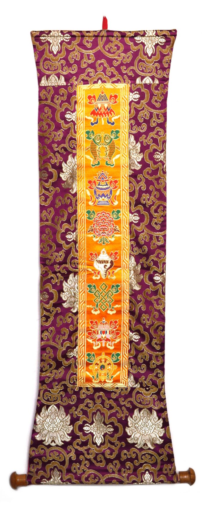 Настенное украшение с Драгоценными Символами фиолетово-оранжевое, 25 x 88 см. 