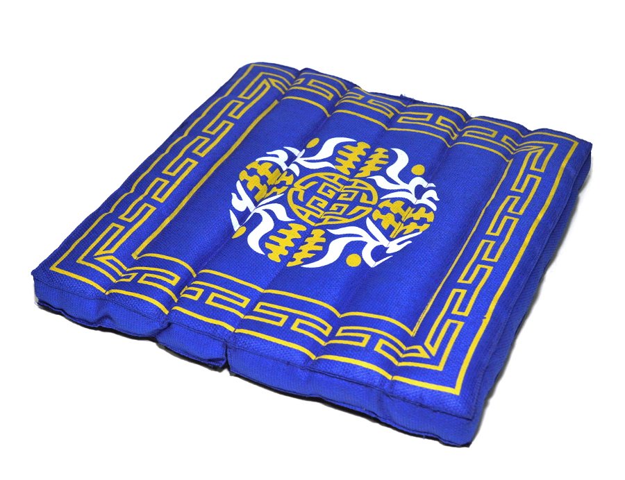 Подушка для медитации складная, синяя, 35 x 33 см