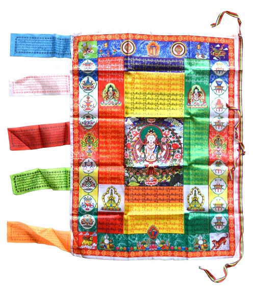 Молитвенный флаг Авалокитешвара, 71 x 97 см