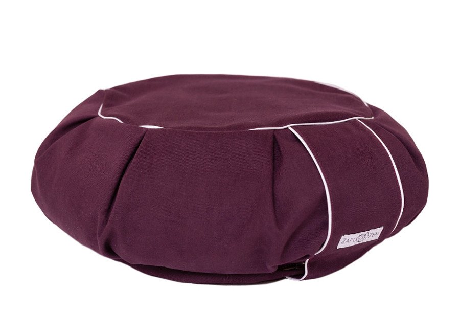 Подушка для медитации Дзафу темно-бордовая Zafuzen, 35 x 14 см 