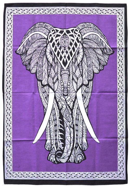 Панно "Слон" (фиолетовый фон, 73 х 105 см)