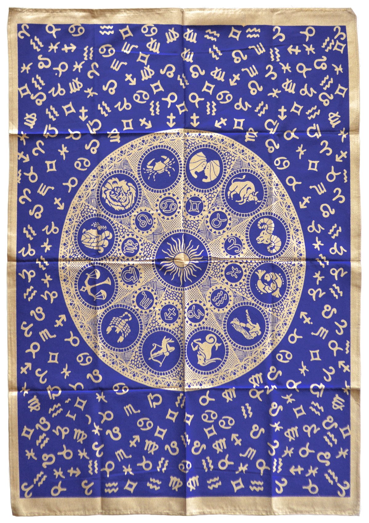 Купить Панно с золотистым рисунком Астрология (синий фон, 74 х 108 см) в интернет-магазине #store#