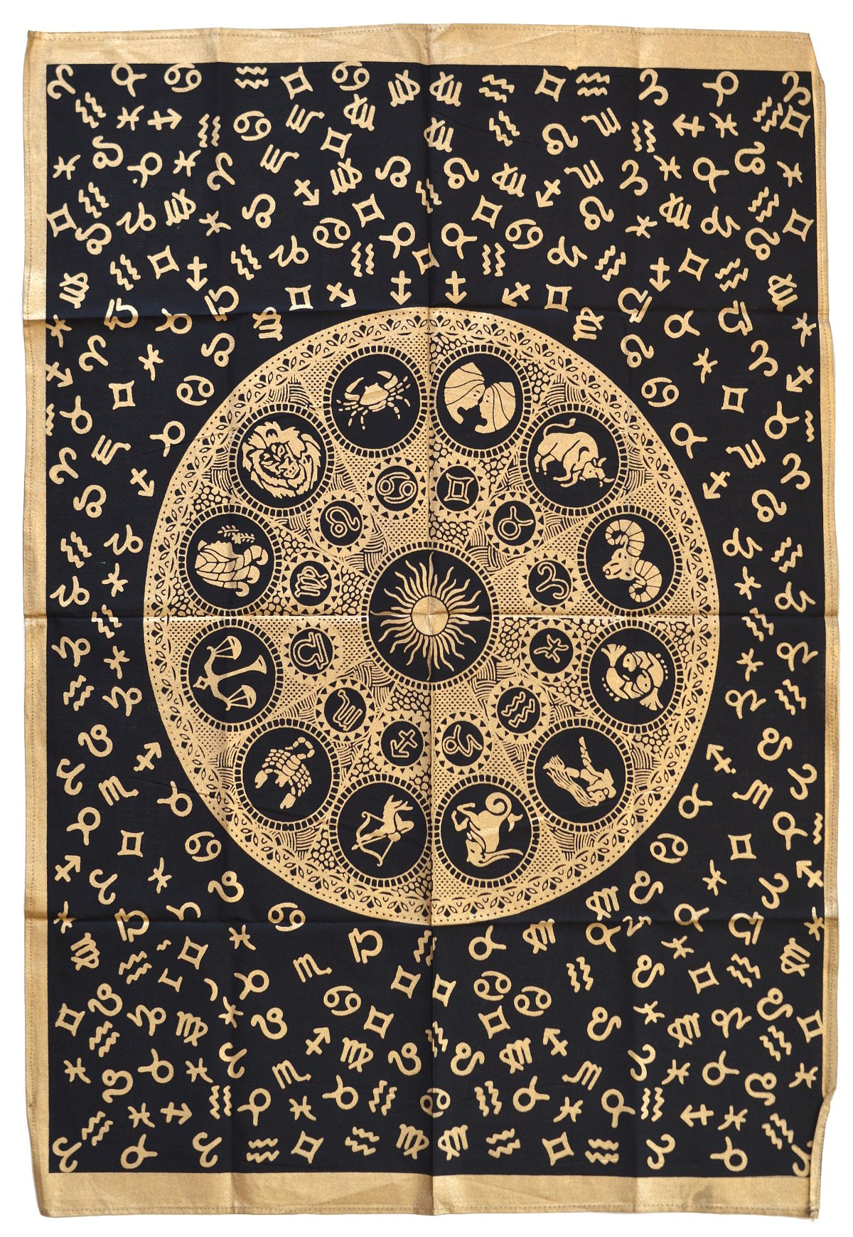 Купить Панно с золотистым рисунком Астрология (черный фон, 74 х 108 см) в интернет-магазине #store#