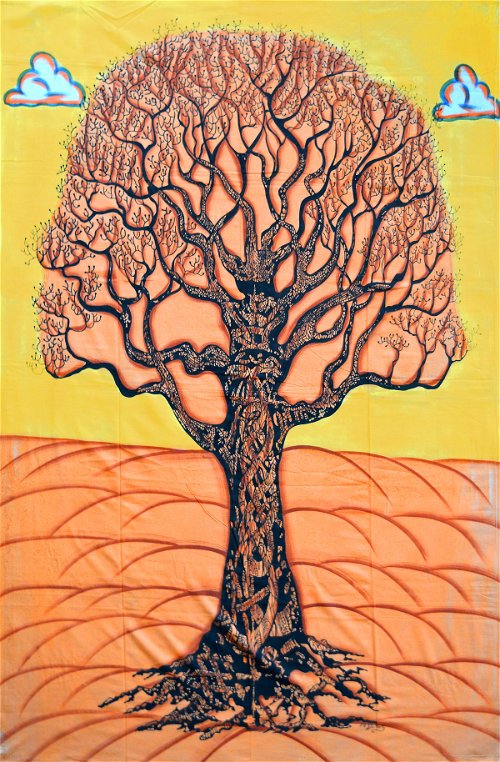 Панно "Дерево" (желтый фон, 142 х 208 см)