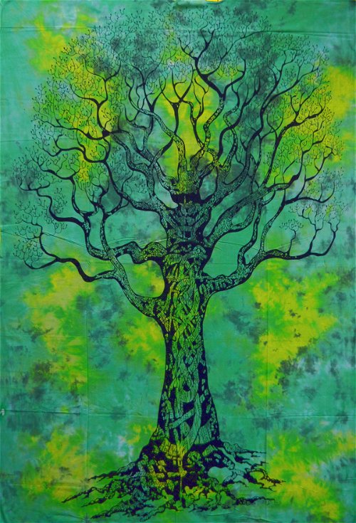 Панно "Дерево" (зеленый фон, 136 х 194 см)