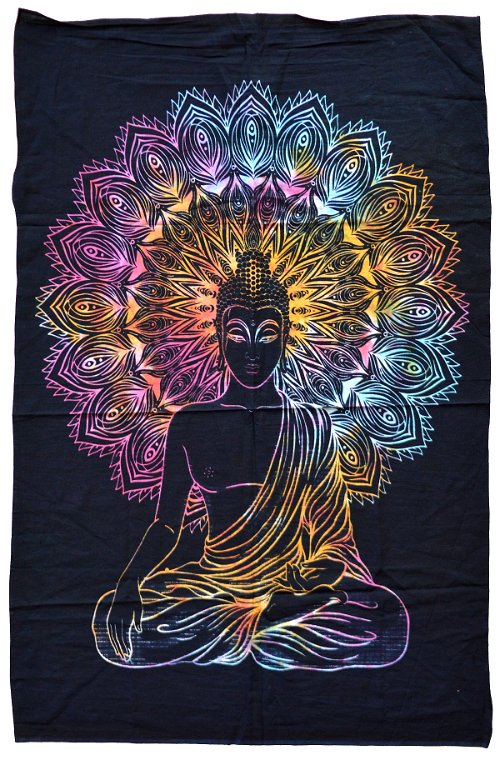 Панно "Будда" (разноцветный, черный фон, 74 х 114 см)