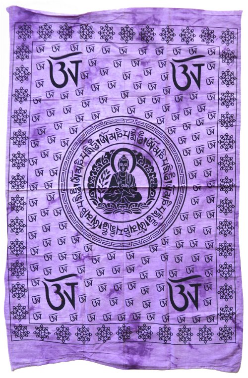 Панно "Будда и ОМ" (фиолетовый фон, 73 х 113 см)