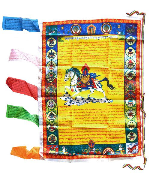 Молитвенный флаг Конь ветра, 75 x 98 см