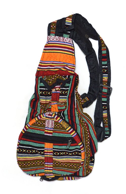 Рюкзак-трансформер, черные и коричневые полосы с крестиками и ноликами