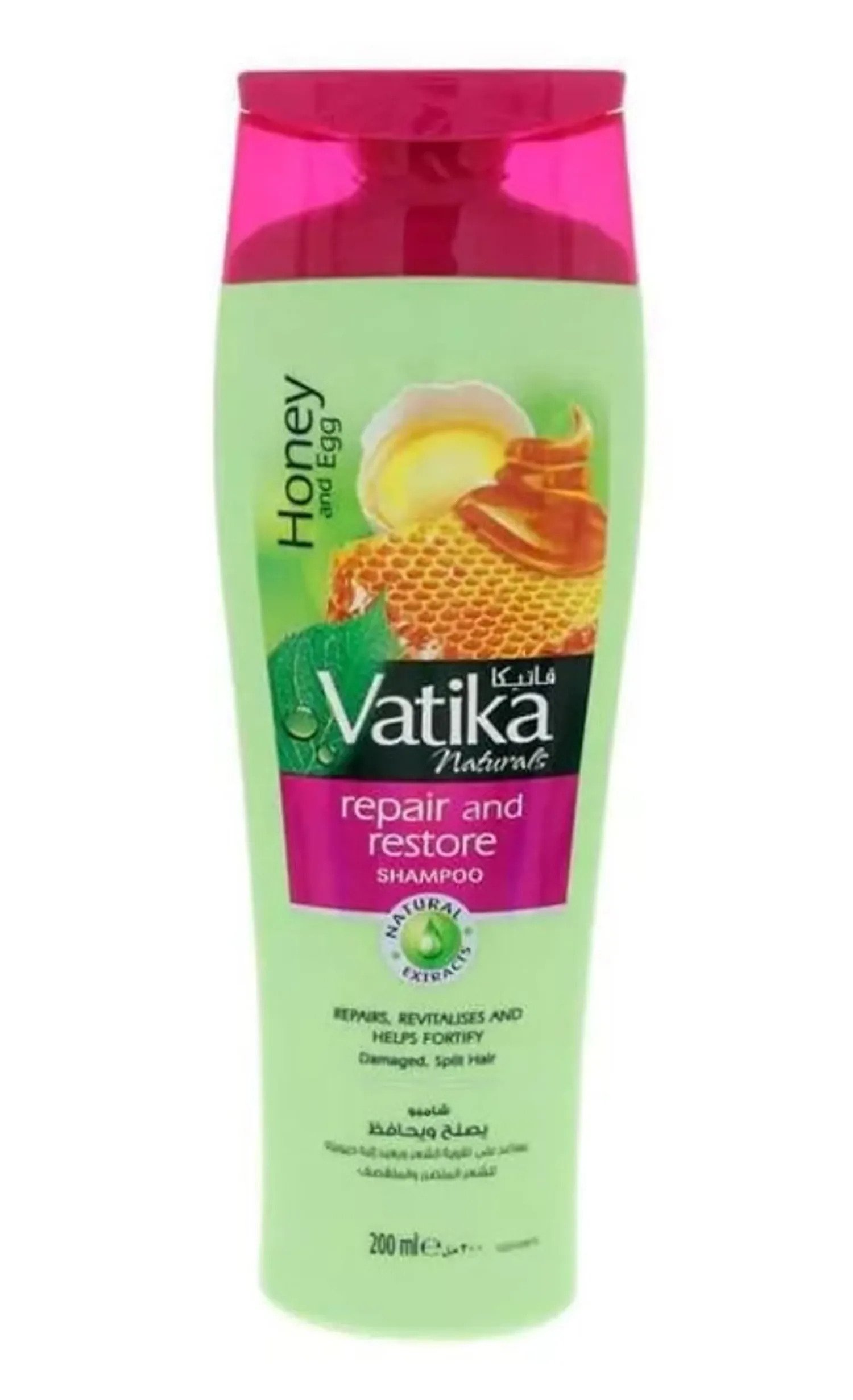 Шампунь для волос Dabur Vatika Naturals Repair and Restore (восстановление) (200 мл). 