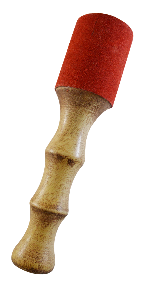Деревянный стик для поющей чаши, красный наконечник, 18,5 см