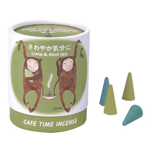 Благовоние CAFE TIME INCENSE — REFRESHED MOOD (Лайм и мятный чай) 5+5 конусов, 10, Лайм и мятный чай