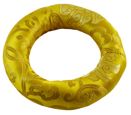 Подставка для поющей чаши желтая, диаметр 16 см