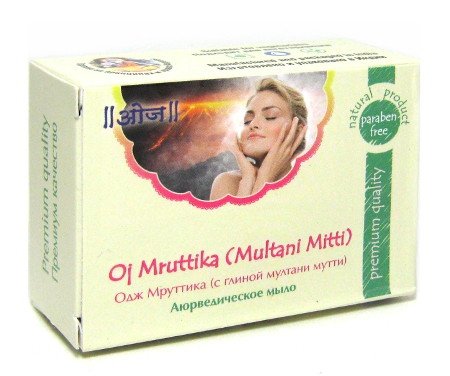 Мыло аюрведическое Мруттика (с глиной мултани мутти) Oj Mruttika Soap (Multani Mitti)
