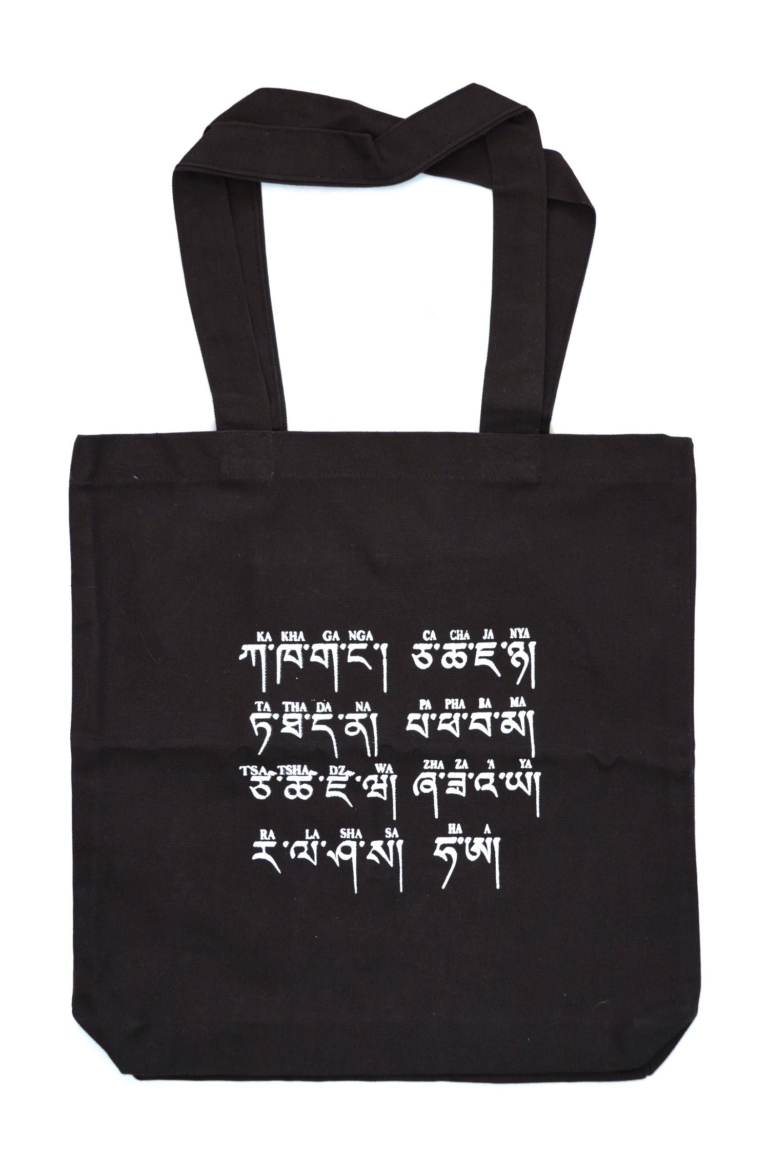 Сумка-шоппер на плечо с тибетским алфавитом, 38 х 38 см. 