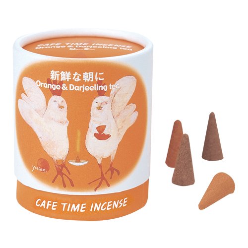 Благовоние CAFE TIME INCENSE — FRESH MORNING (Апельсин и чай дарджилинг) 5+5 конусов, 10, Апельсин и чай дарджилинг