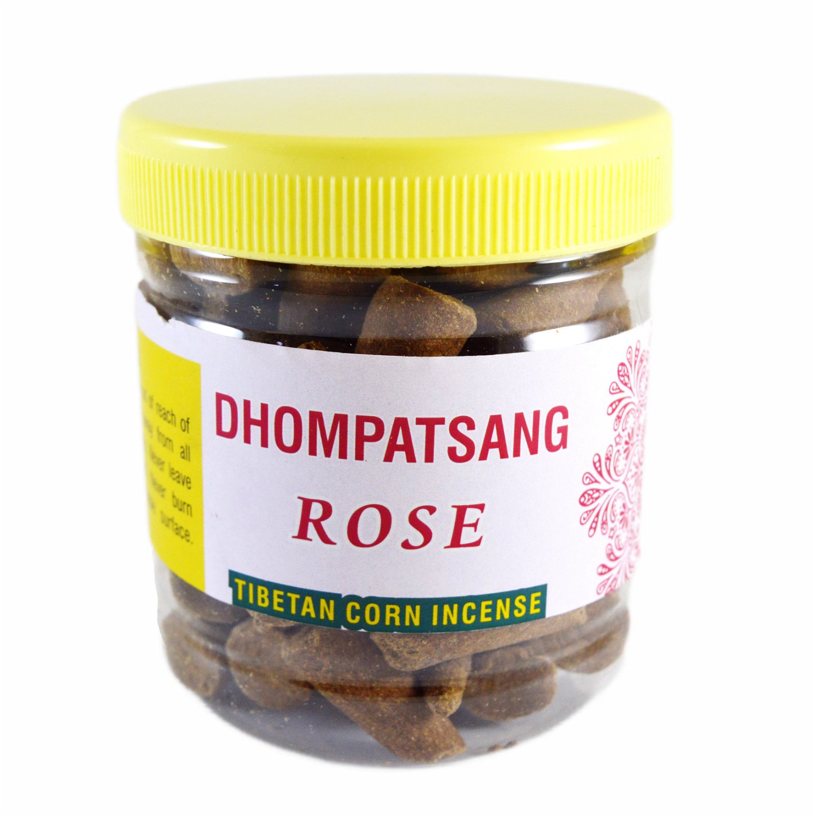 Благовоние конусное Dhompatsang Rose Tibetan Incense, 70 конусов по 3 см. 