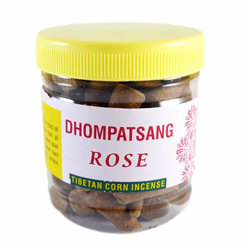 Благовоние конусное Dhompatsang Rose Tibetan Incense, 70 конусов по 3 см