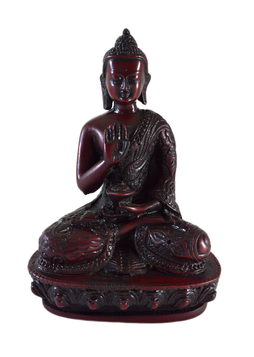 Статуэтка Будды Шакьямуни (абхая-мудра), композит, 14 х 9 см