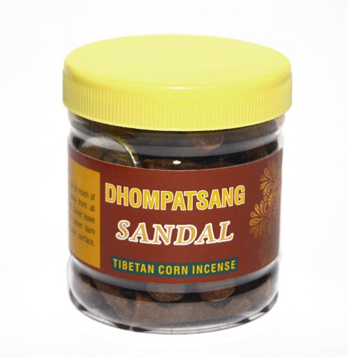 Благовоние конусное Dhompatsang Sandal Tibetan Incense, 70 конусов по 3 см