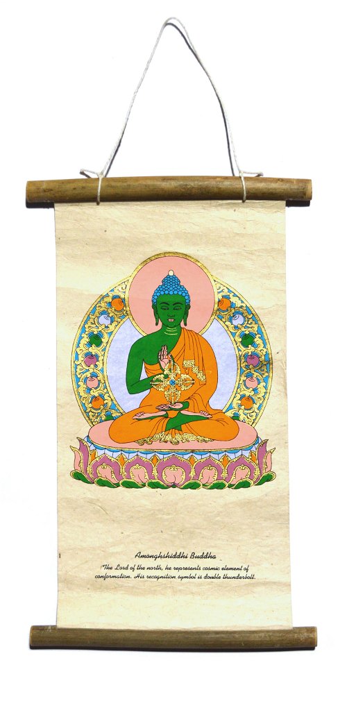 Свиток из рисовой бумаги Будда Амогхасиддхи